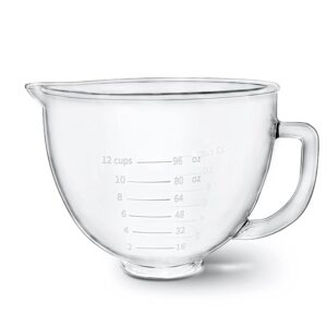 5-Quart Glass Bowl with Measurement Markings, Microwave and Fridge Secure