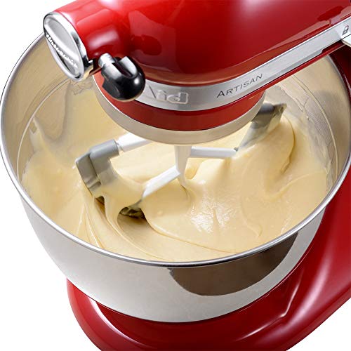 Flex Edge Beater for KitchenAid 4.5/5 QT Tilt-Head Stand Mixer - Double Silicone Edge Mixer Paddle, Splendid Attachment for 4.5/5 Quart Fashions, White