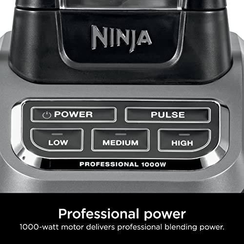 Ninja BL610 Skilled 72 OuncesBlender with 1000-Watt Base and Whole Crushing Know-how for Smoothies, Ice, and Frozen Fruit, Black with Pitcher