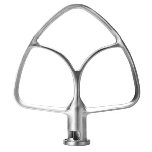 Stainless Metal Flat Beater for KitchenAid 4.5qt-5qt Tilt-Head Stand Mixers, Appropriate with Traditional, Traditional Plus, and Artisan Fashions K45SS, KSM75, KSM90, KSM110, KSM125, KSM150